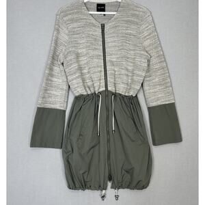 NIC+ZOE Anorak Jacket Womens Medium Mixed Media Colorblock Utility Gorpcore